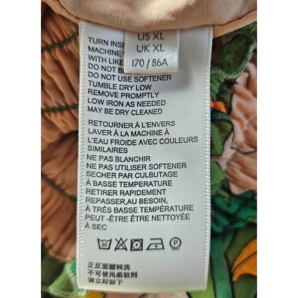 FREE PEOPLE Sophia Jumpsuit XL Floral Avocado Combo Smocked Missing Stra… - Picture 10 of 12